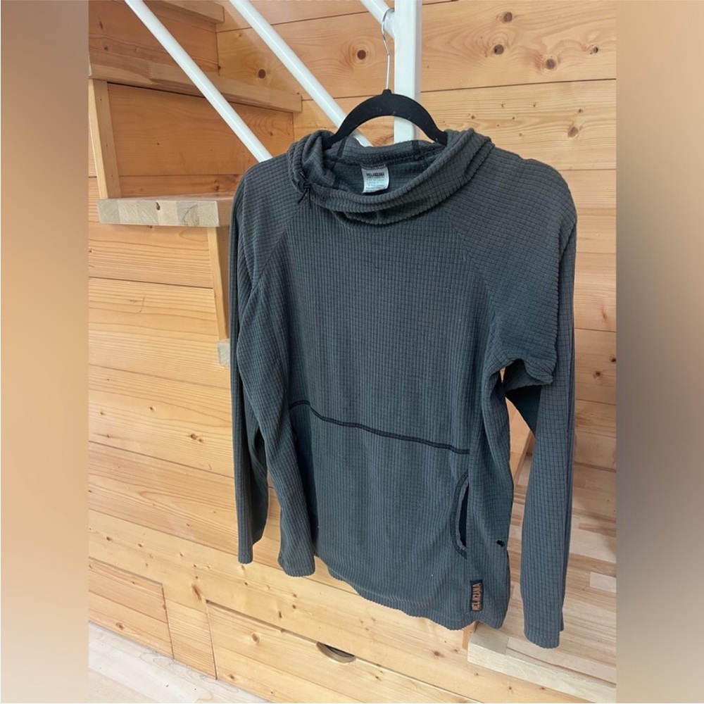 Gray Melanzana Melly Microgrid Thermal Hoodie